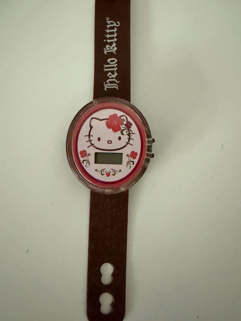 Hello Kitty Brown/Pink Digital Kids Watch by Hello Kitty (needs new battery)2008